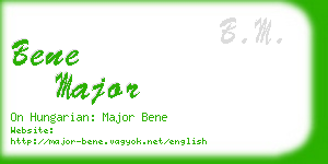 bene major business card